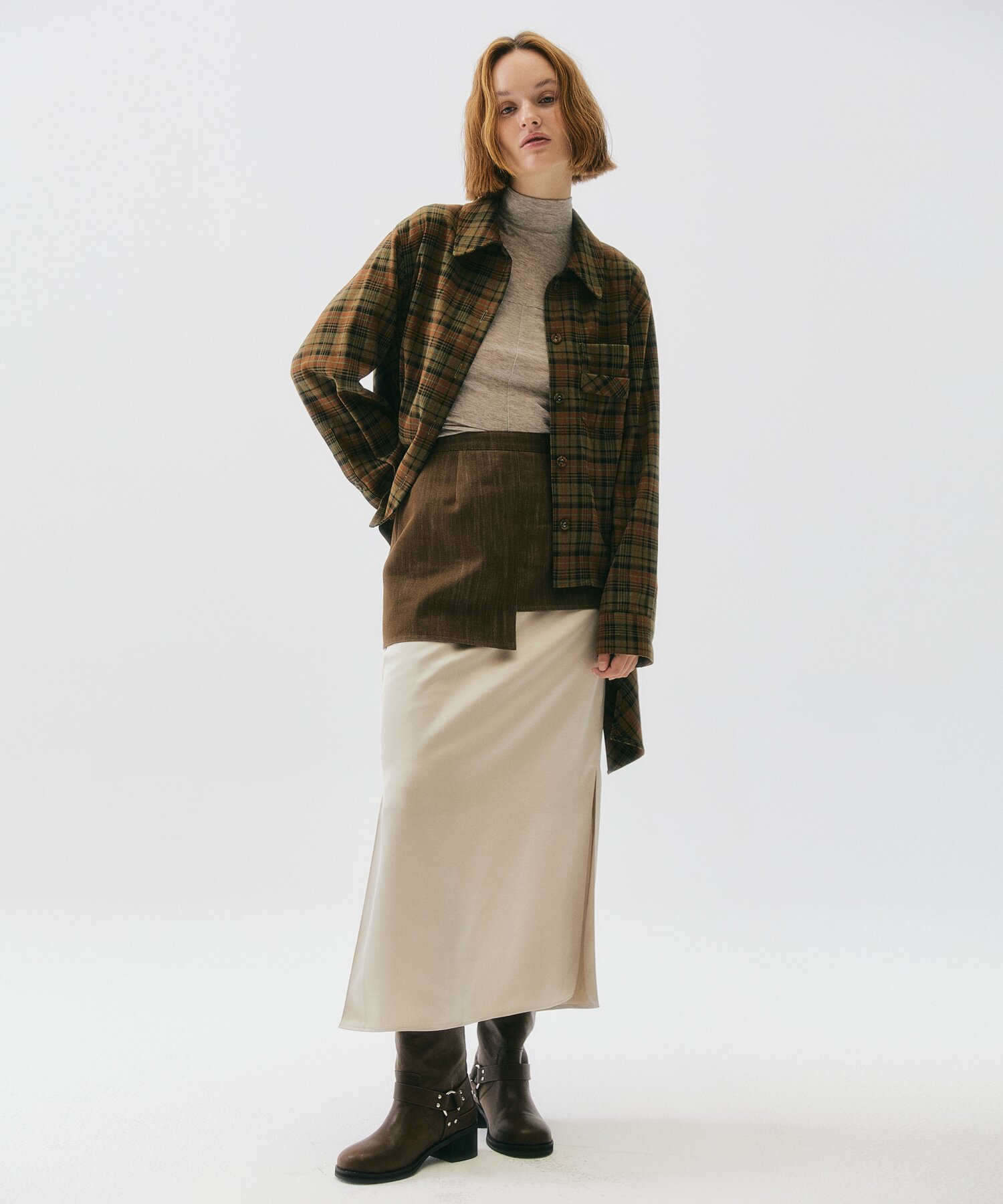 BOUT CHECK SHIRT(BROWN)