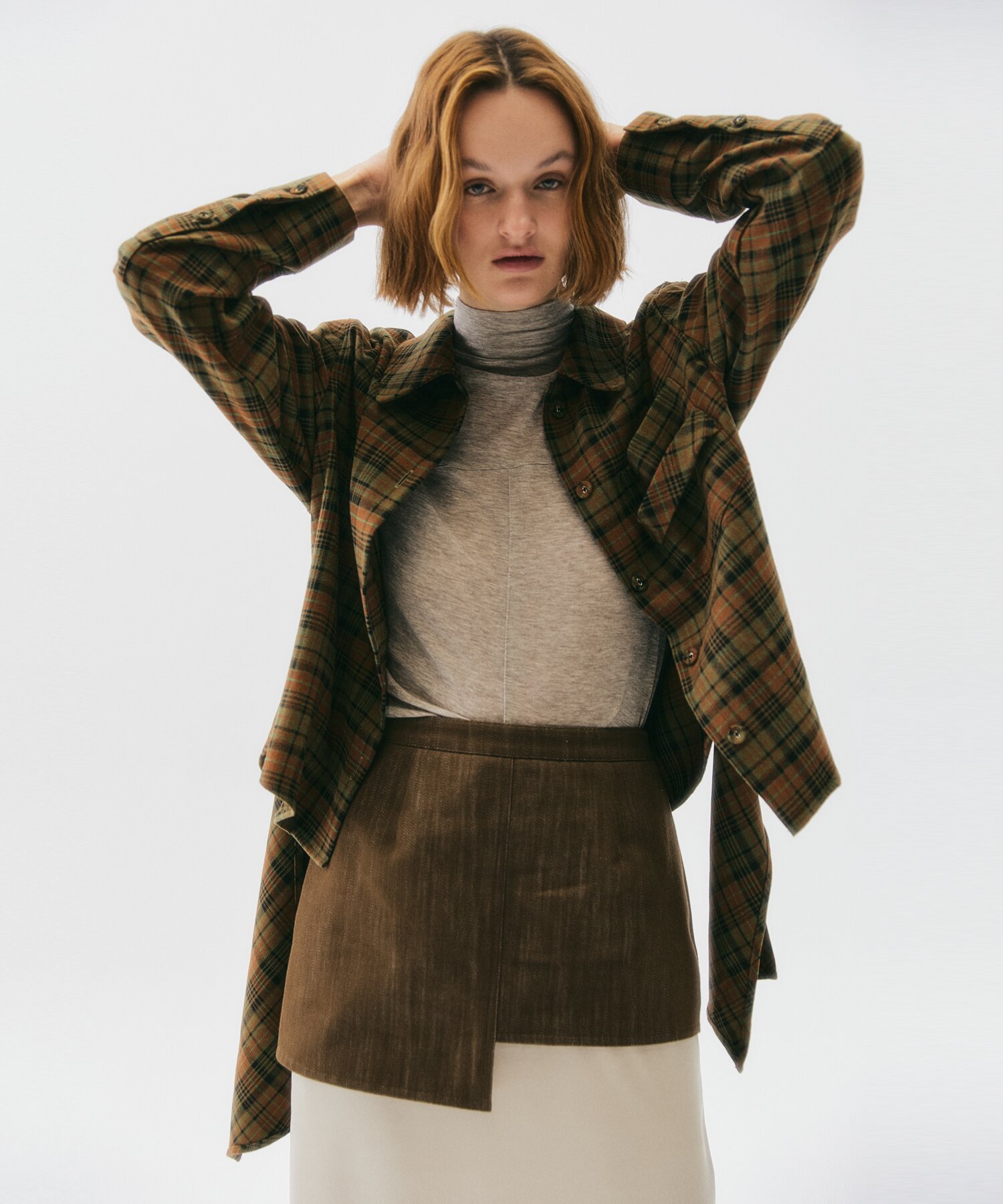 BOUT CHECK SHIRT(BROWN)