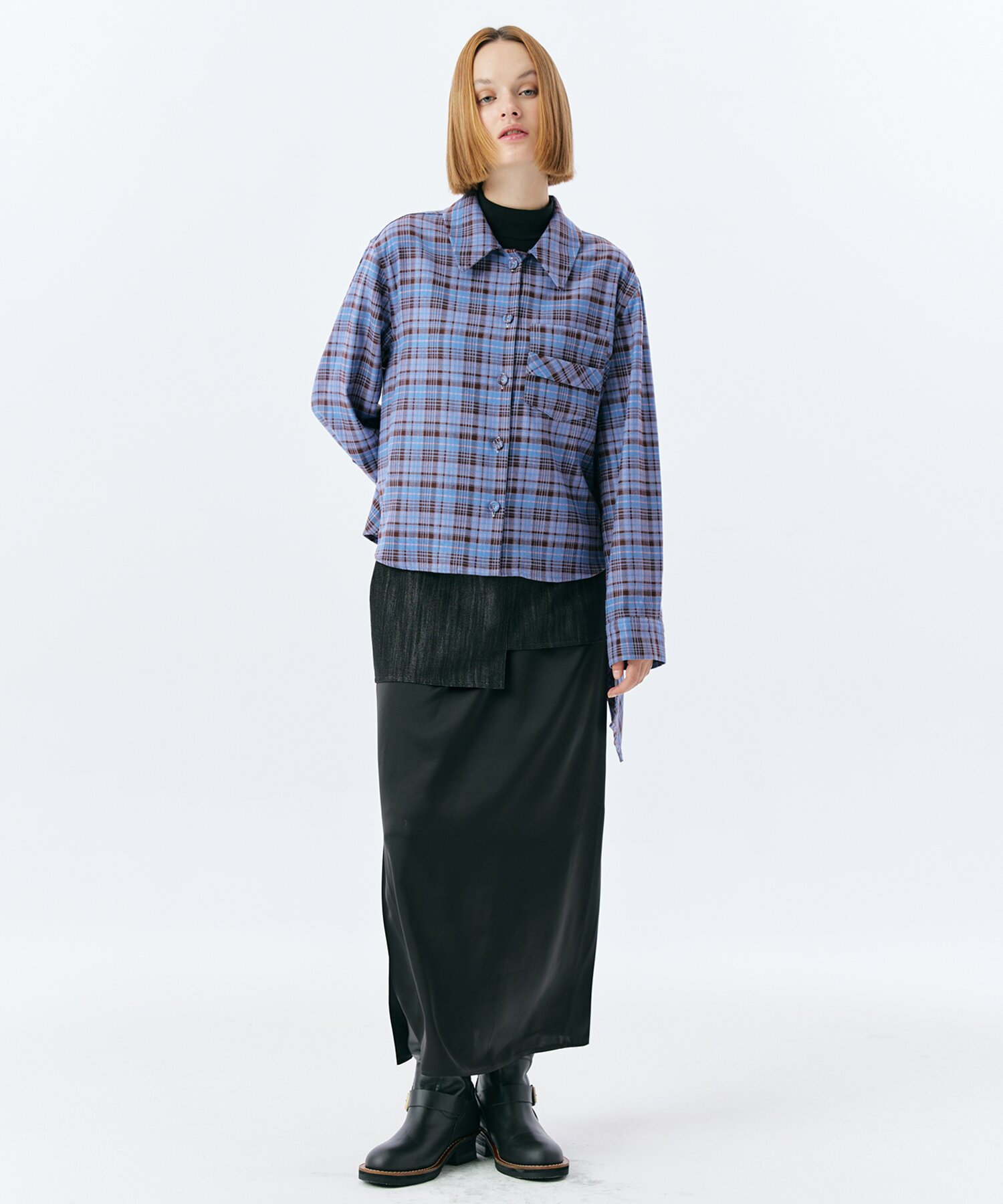 BOUT CHECK SHIRT(L.BLUE)