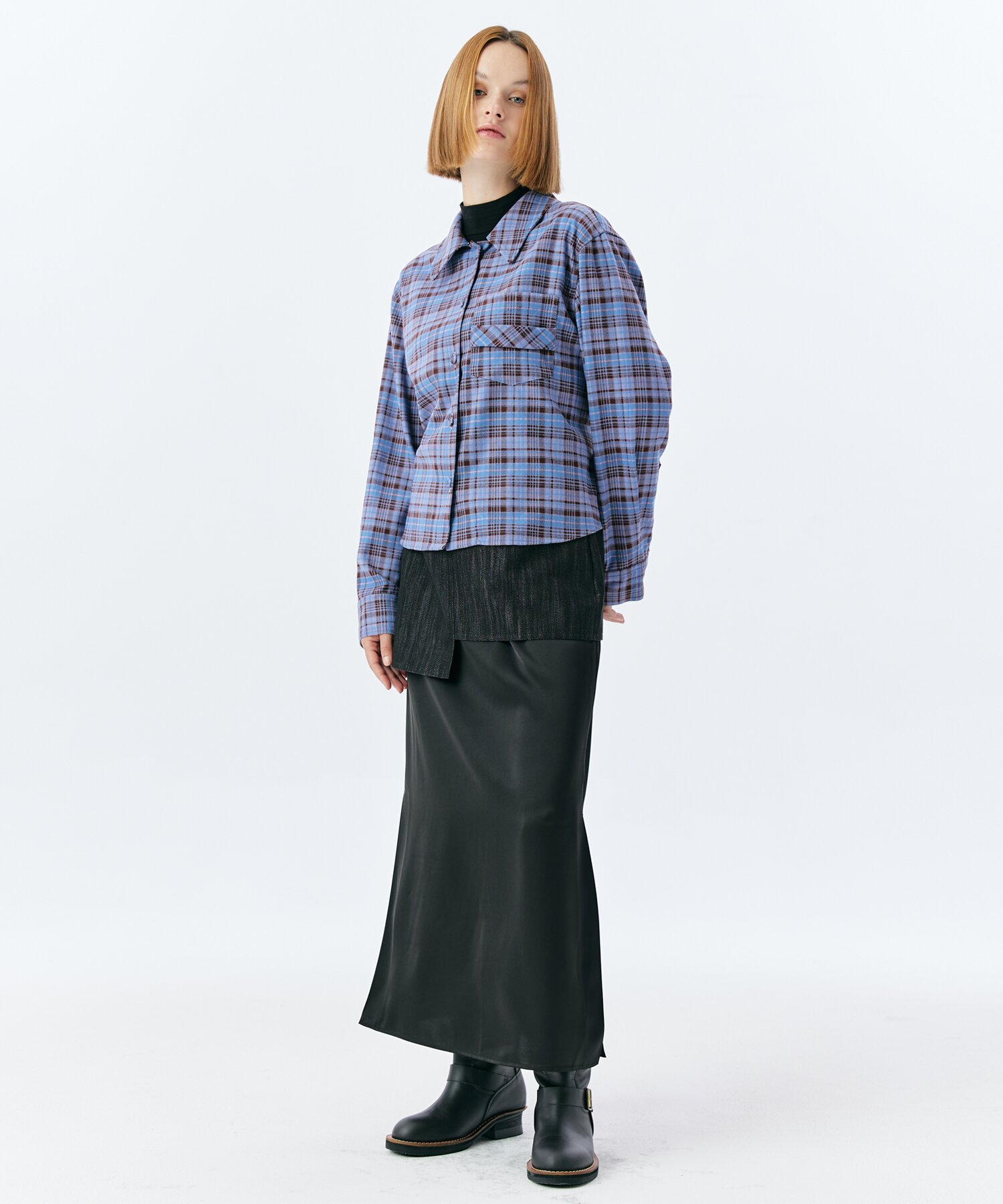 BOUT CHECK SHIRT(L.BLUE)