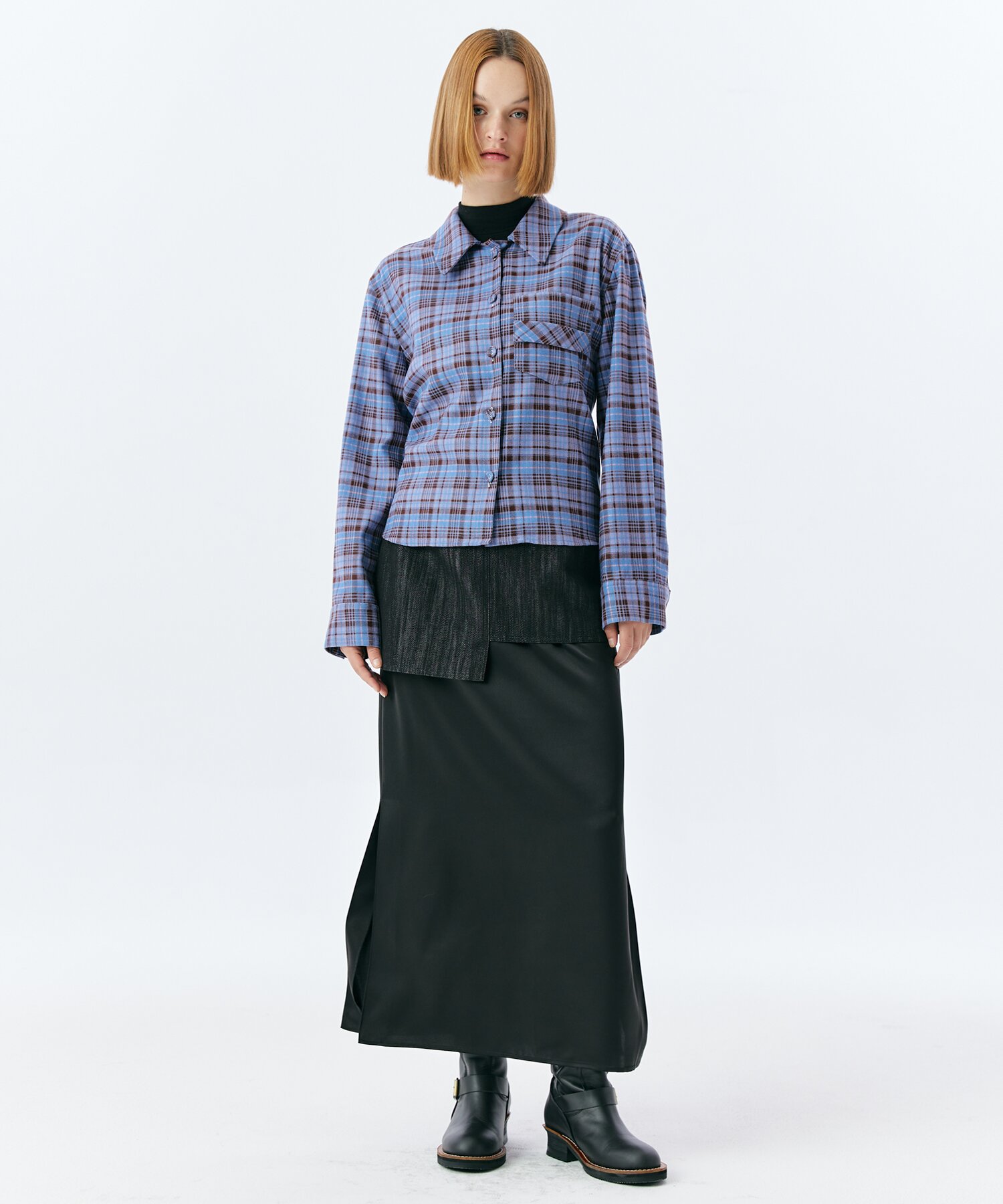 BOUT CHECK SHIRT(L.BLUE)