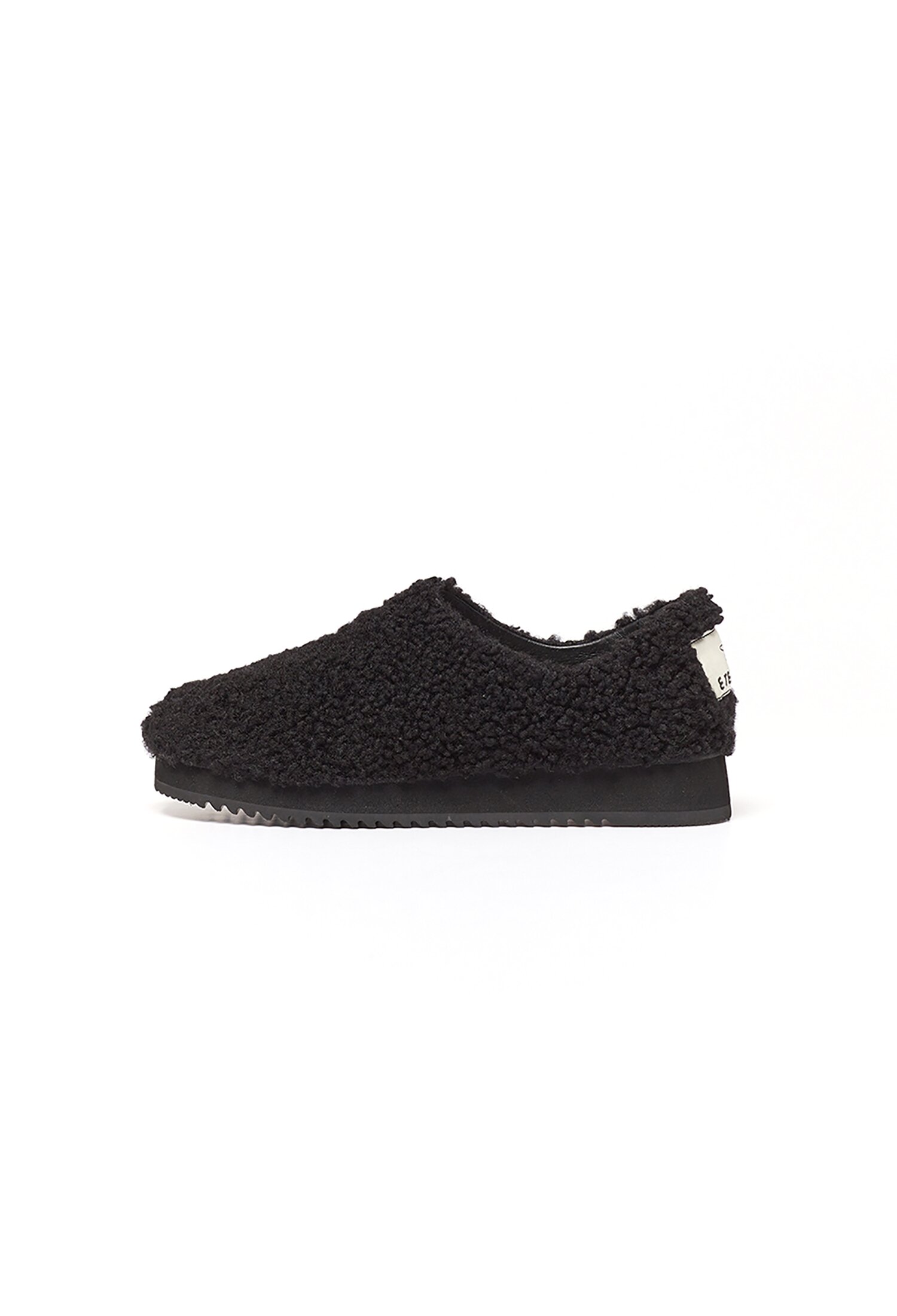Holiday Fur Patform Loafers - Midi Black
