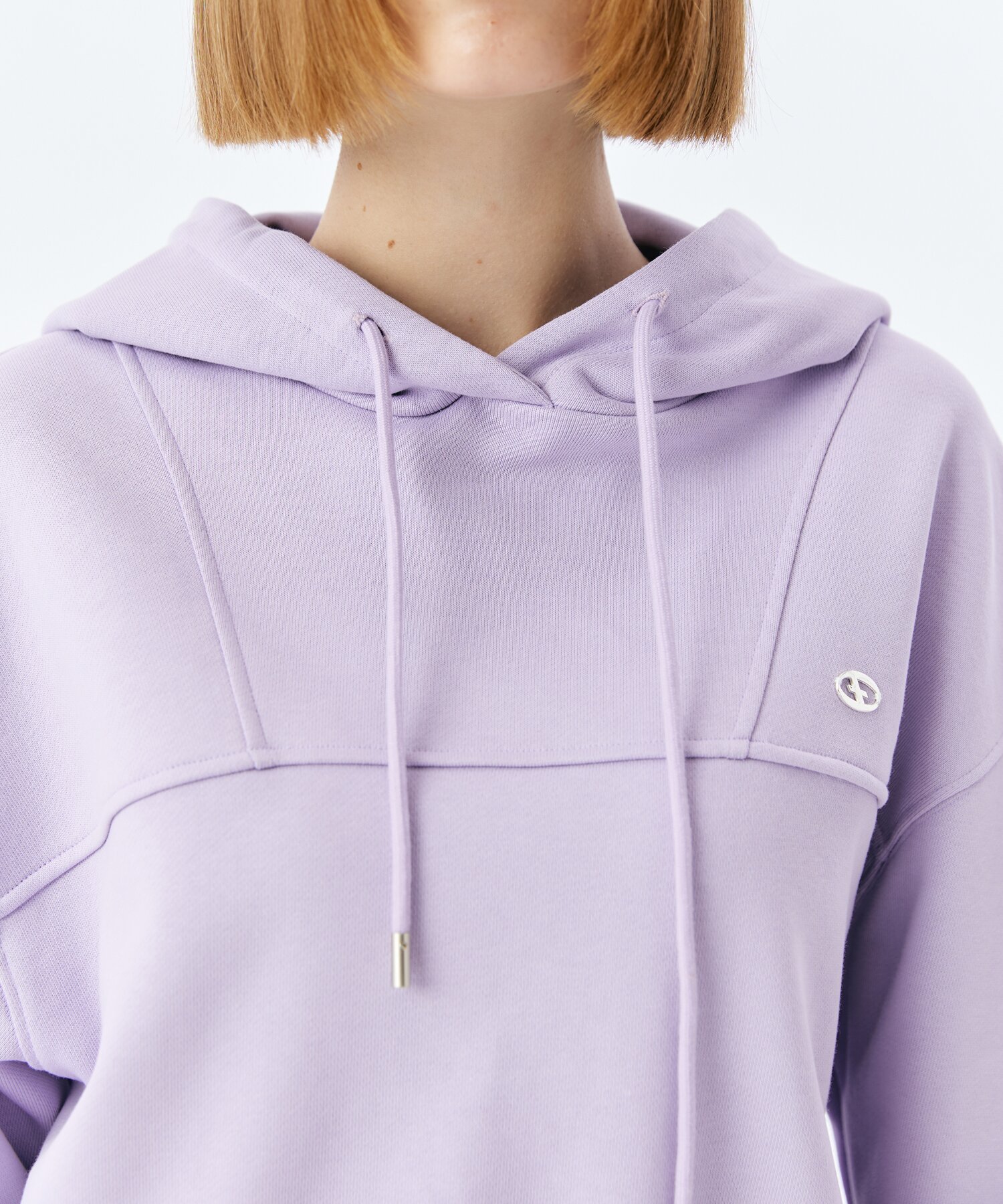 SPLIT CROP HOODIE(LAVENDER)