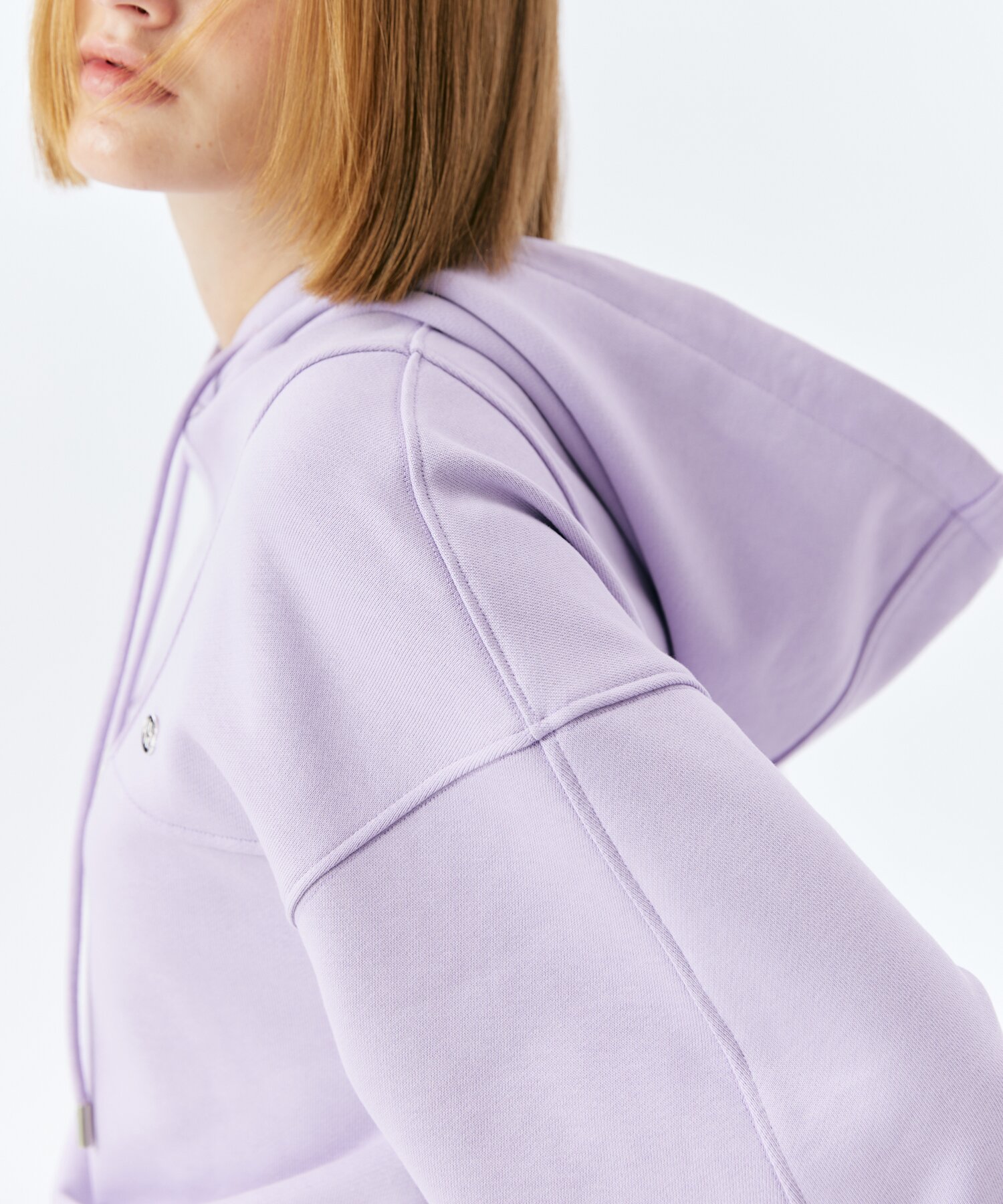 SPLIT CROP HOODIE(LAVENDER)