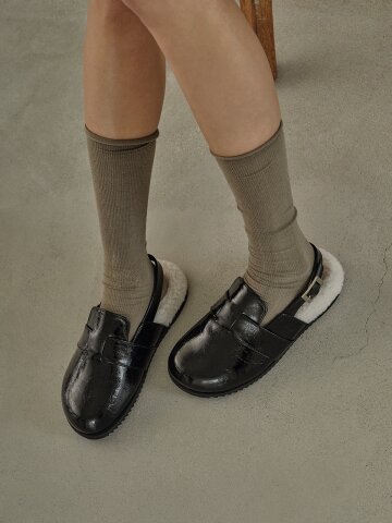 라비 퍼 샌들_블랙