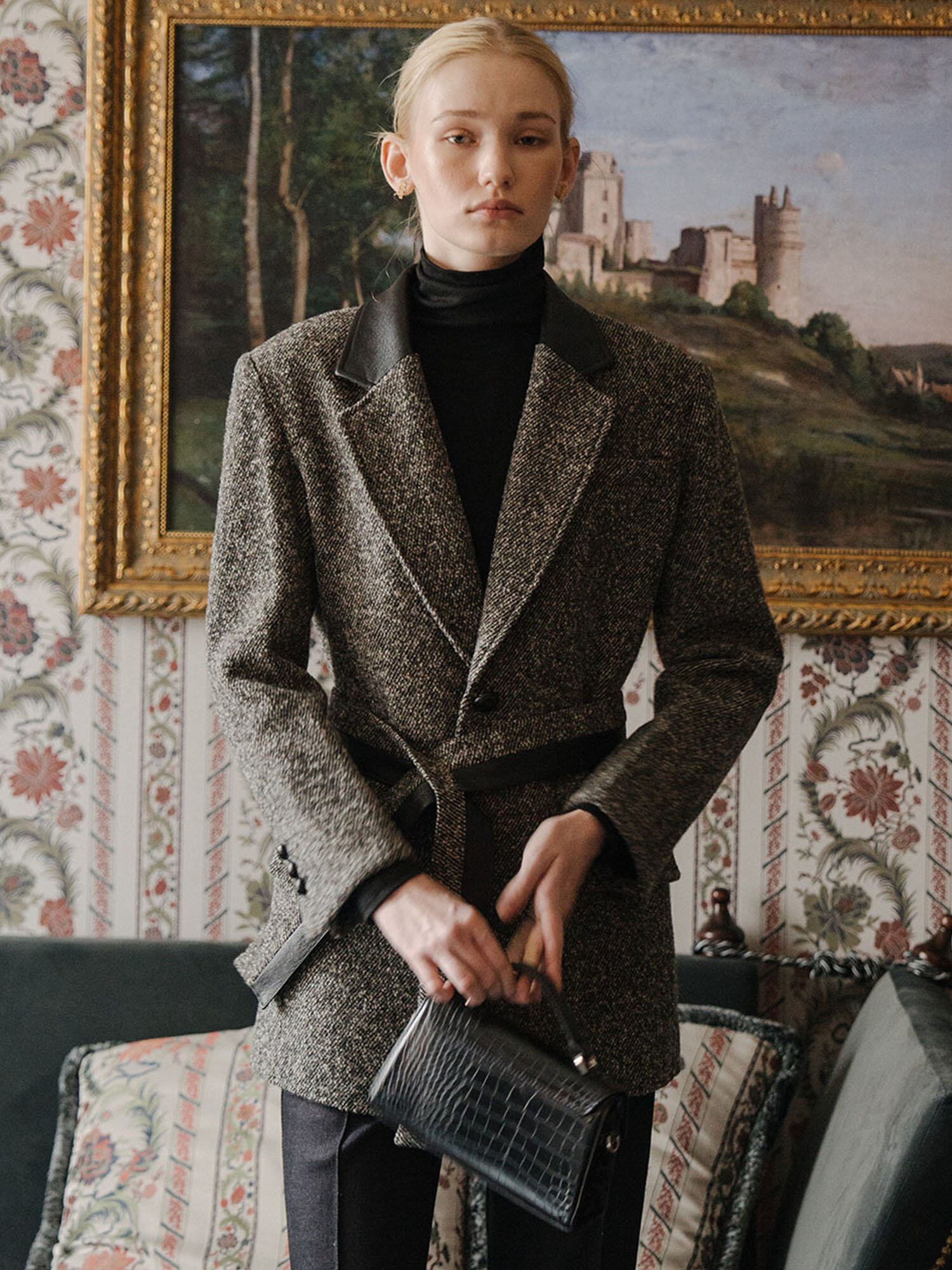 DEFINE ITALY FANCY WOOL HALF COAT