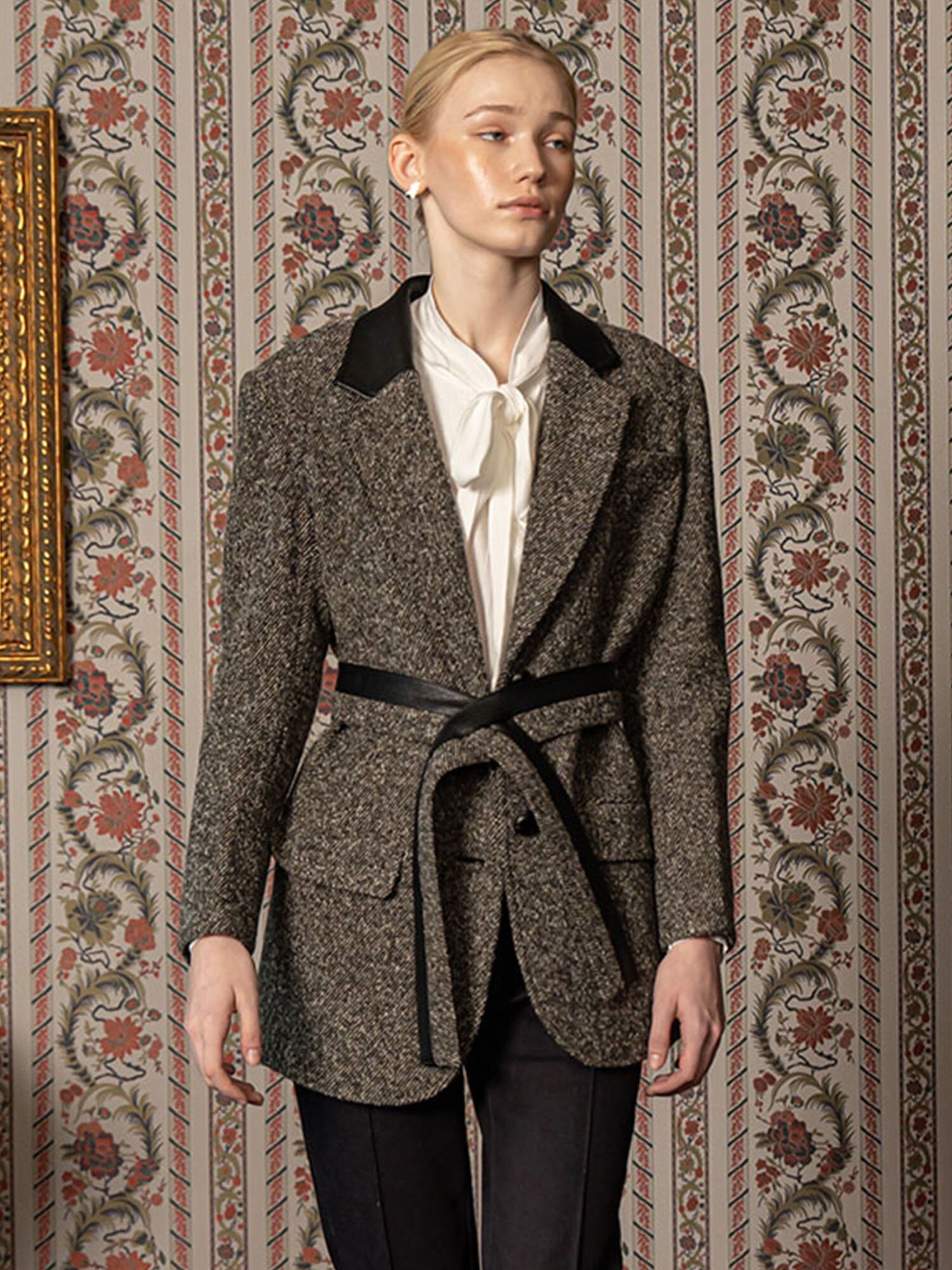 DEFINE ITALY FANCY WOOL HALF COAT