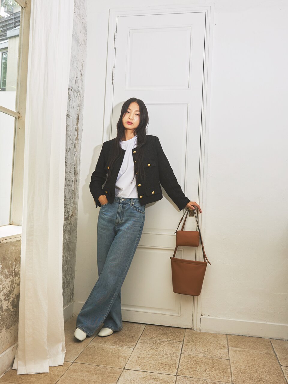 23FW Banding Frame kiss shoulder bag Medium_camel