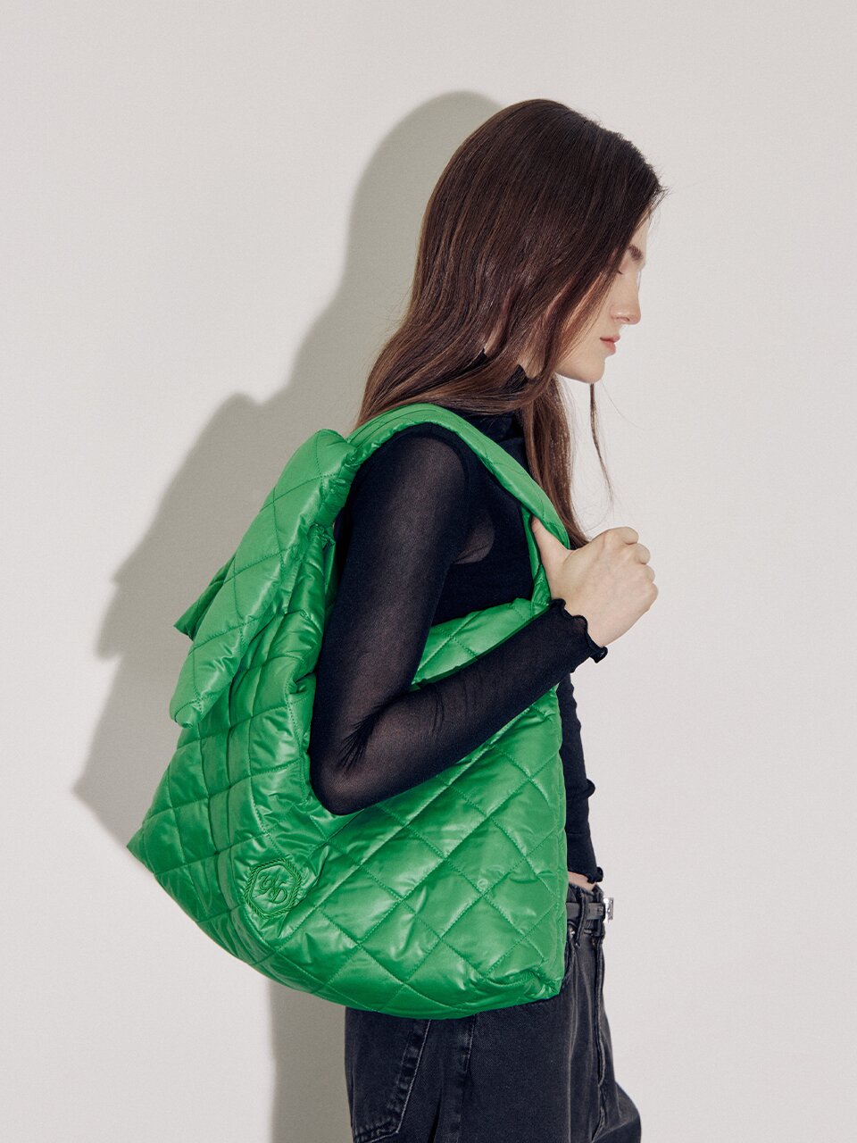 린드 패딩백 그린 LIND PADDING BAG green