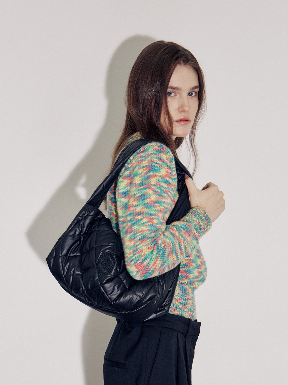 하진 패딩백 블랙 HAZIN PADDING BAG black