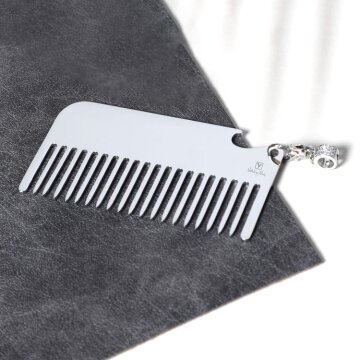 발렌티노루디 VRB1001-SV 간편한 휴대용 미니 헤어 스테인레스 빗