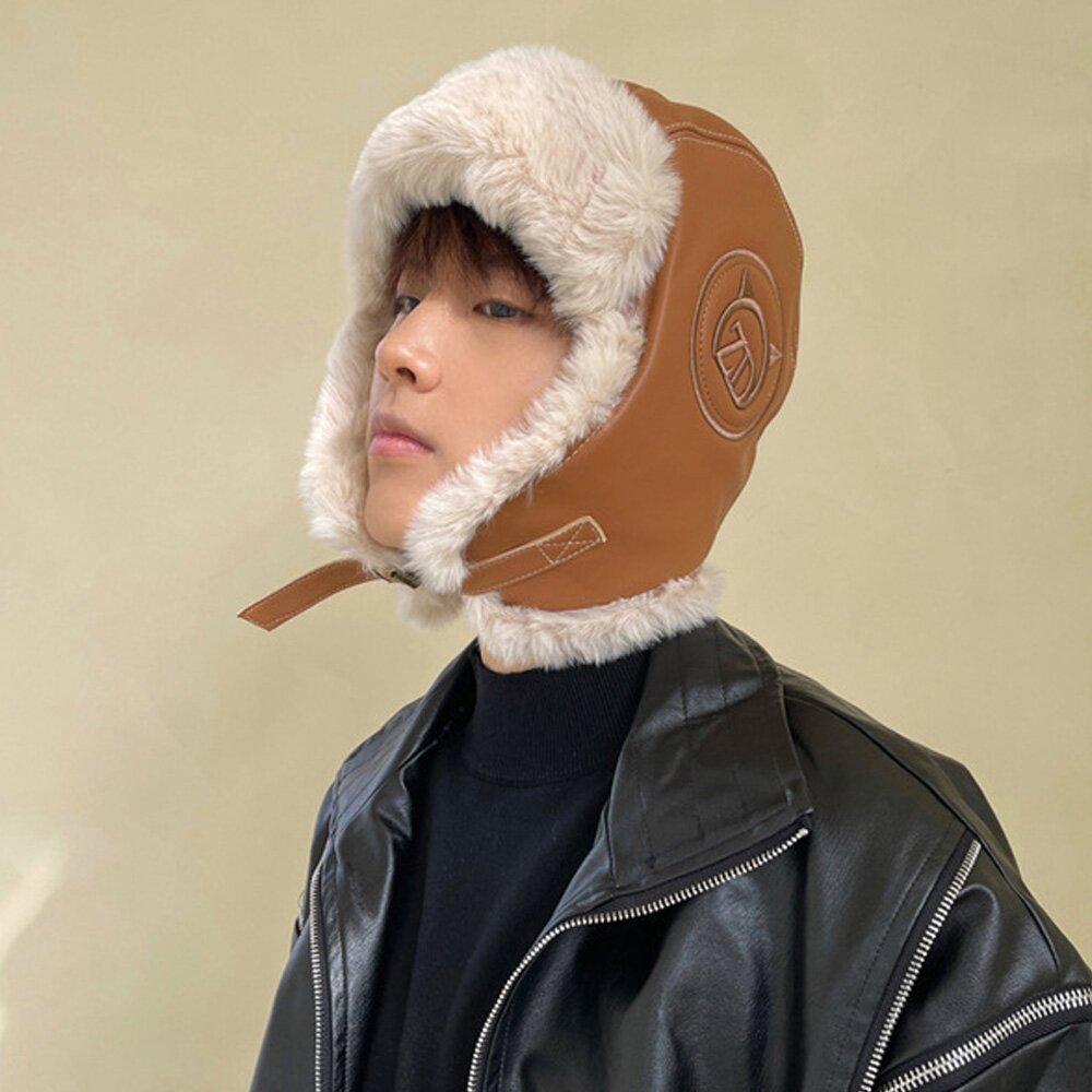 더캡 바이커즈 레더 트루퍼햇 C3 브라운