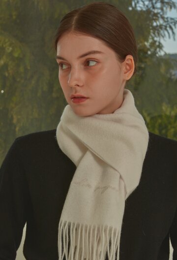 [기프트박스]_버진울 100 머플러_크림