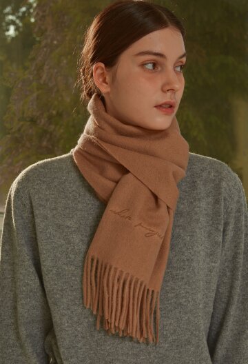 [기프트박스]_버진울 100 머플러_베이지