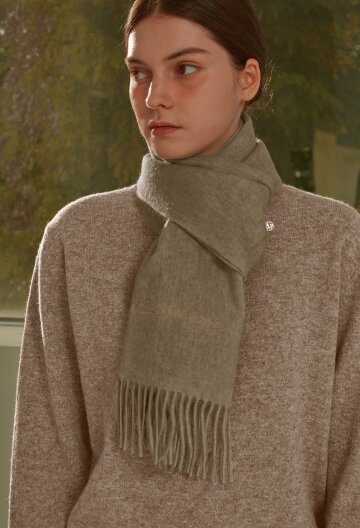 [기프트박스]_버진울 100 머플러_오트밀