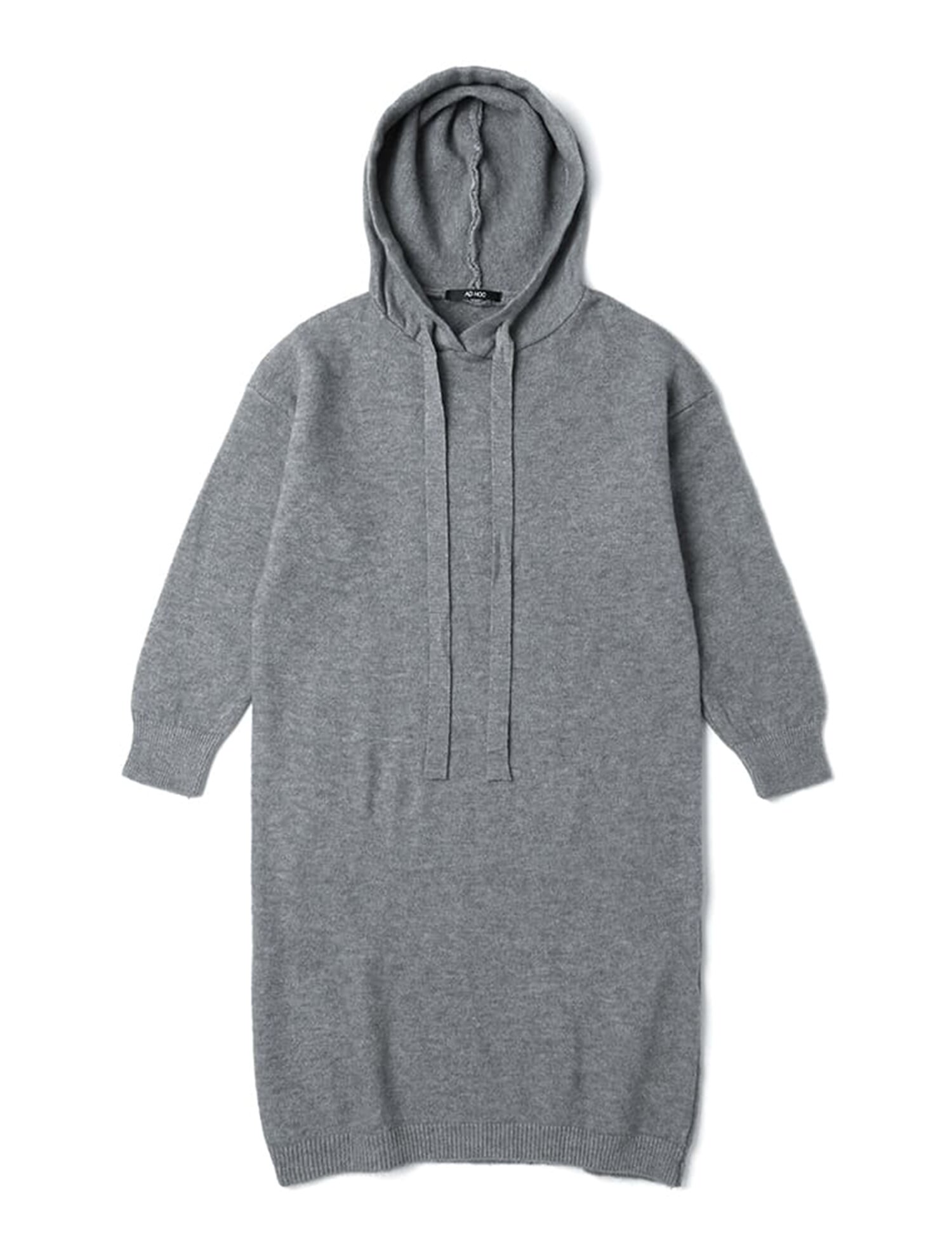 23FW 여성 후드 롱 니트 원피스 (GREY)