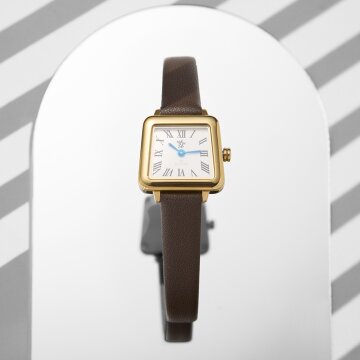 여성 가죽시계 MS246-23 GWH/D.BR