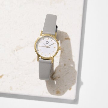 여성 가죽시계 MS246-21 GWH/GR