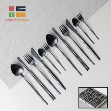 노르딕키친 플로린스 커트러리 14P(블랙)