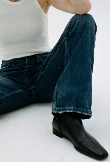 [리퍼브] Squaretoe Flat Boots LMF207_235