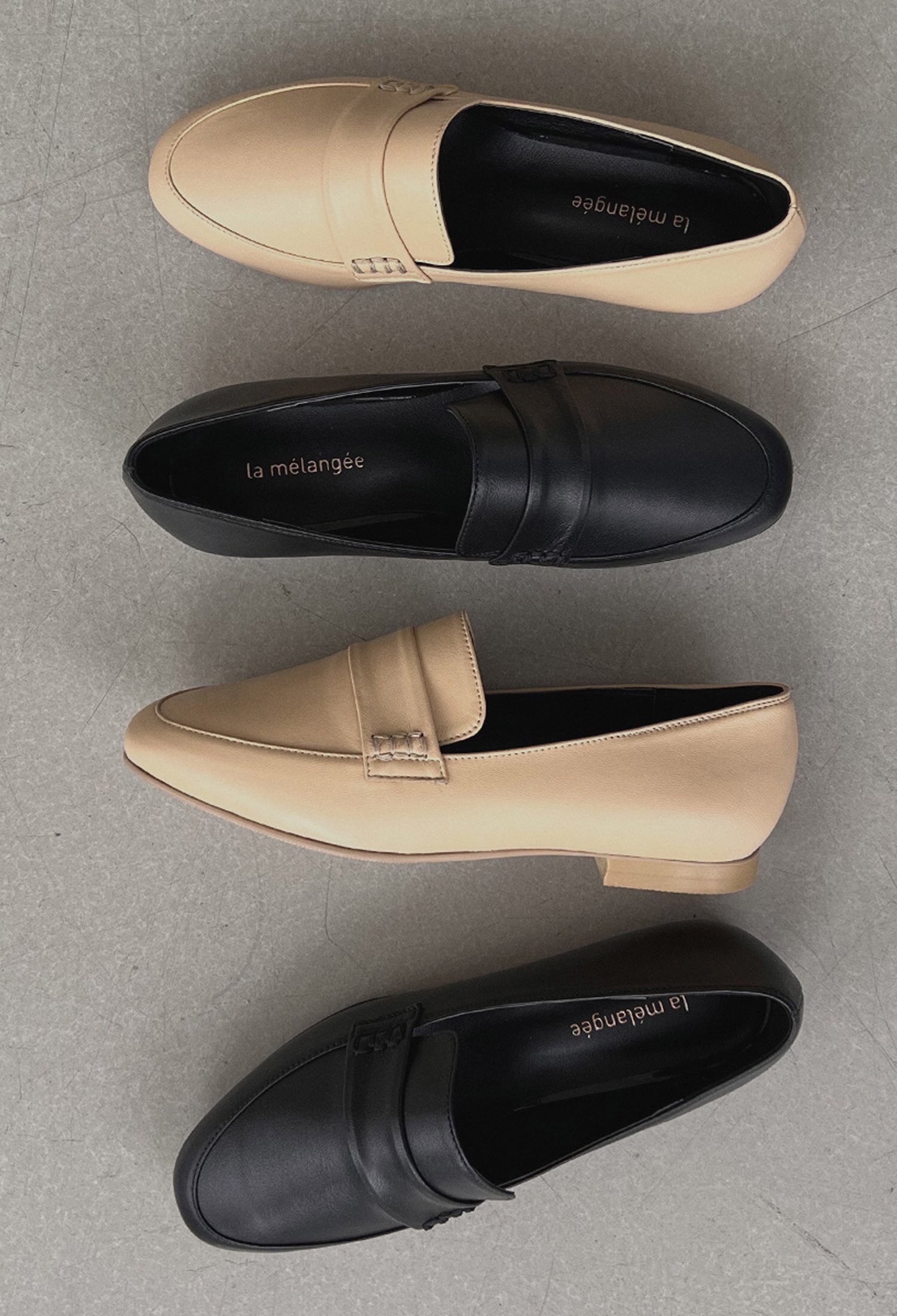 [리퍼브] Charm Flat LMFF261_235 블랙, 240 베이지
