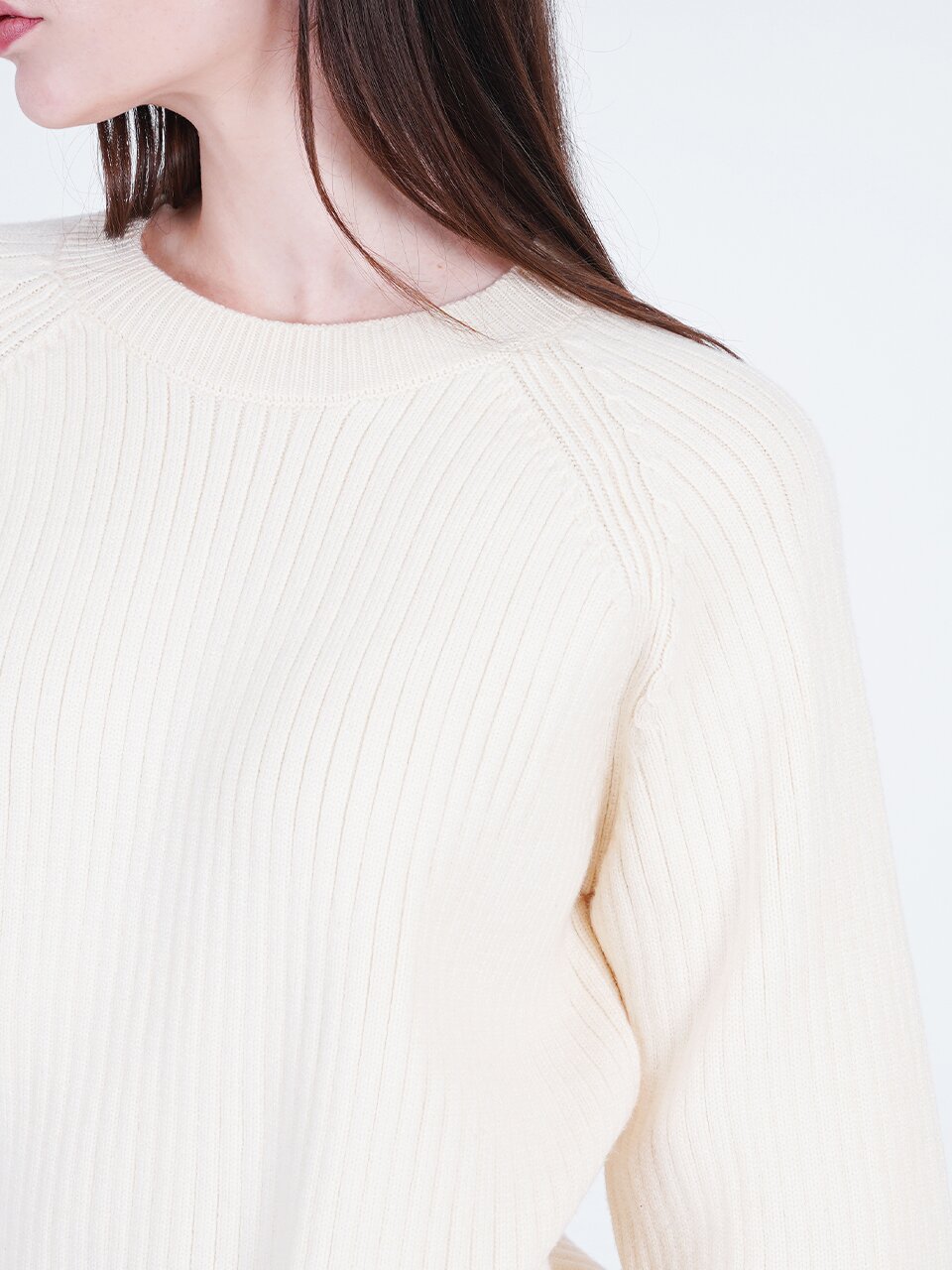 Hazzy Ribbed Raglan Knit (Blue)