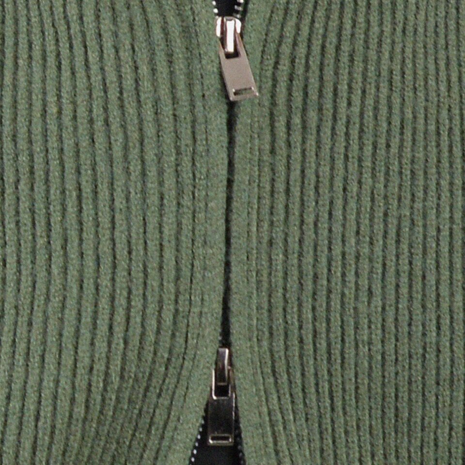 Modal Knit Zip-up Cardigan (Green)