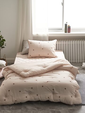 릴리 모달100% 베어자수 패드겸 카페트(S) 피치핑크부드러운 촉감의 논슬립패드