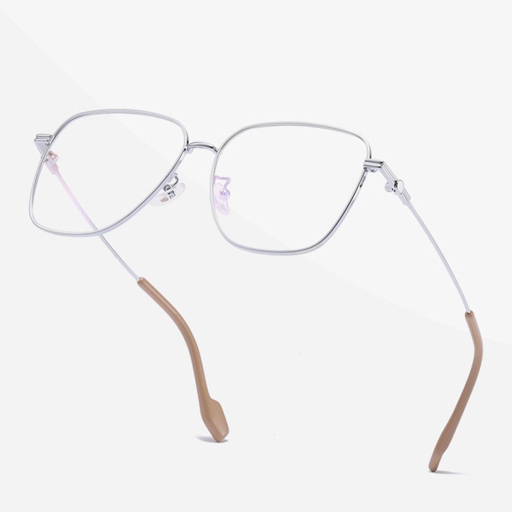 네오레트로 F8038 오블릭 메탈안경 실버 SILVER