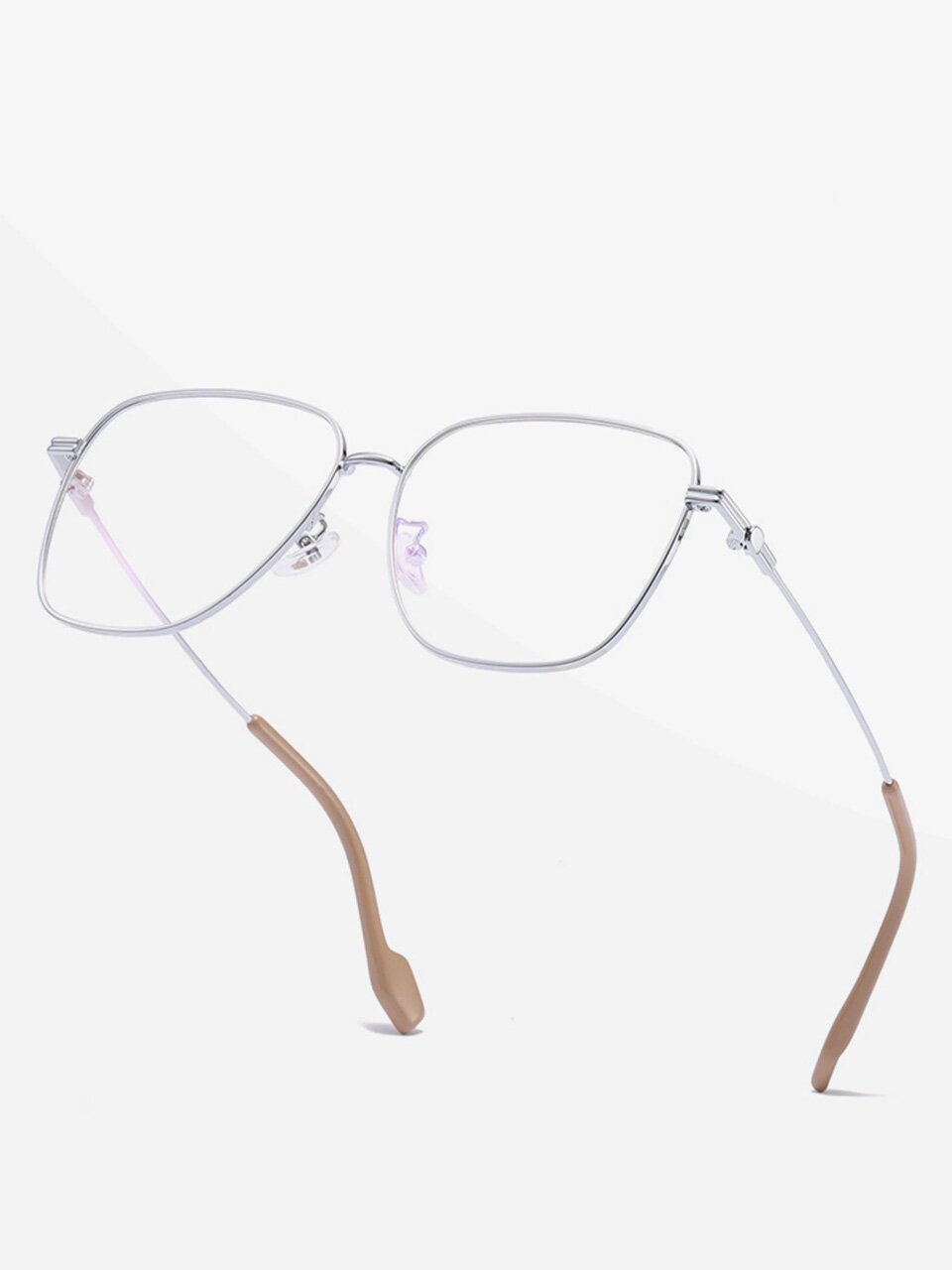 네오레트로 F8038 오블릭 메탈안경 실버 SILVER