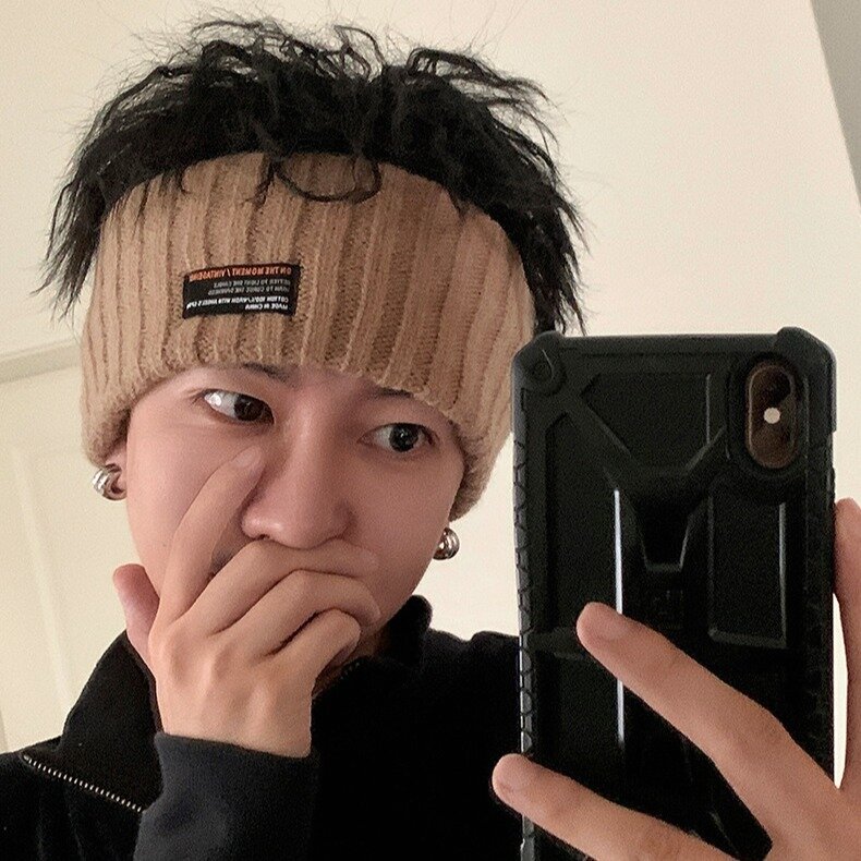 온더모먼트 빈티지 레터링 라벨 헤어밴드 브라운