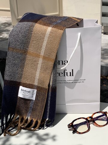 에든버러 소프트 머플러 네이비