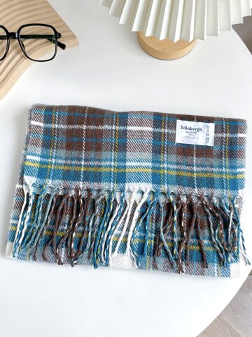 에든버러 소프트 머플러 그린블루