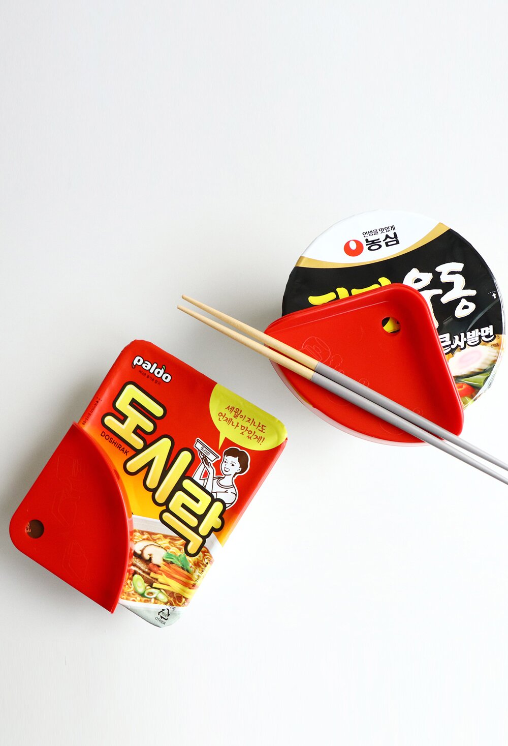 컵라면 사발면 뚜껑 덮개홀더