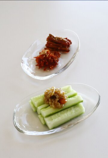 테비네리 글라스 미니 오벌접시 트레이