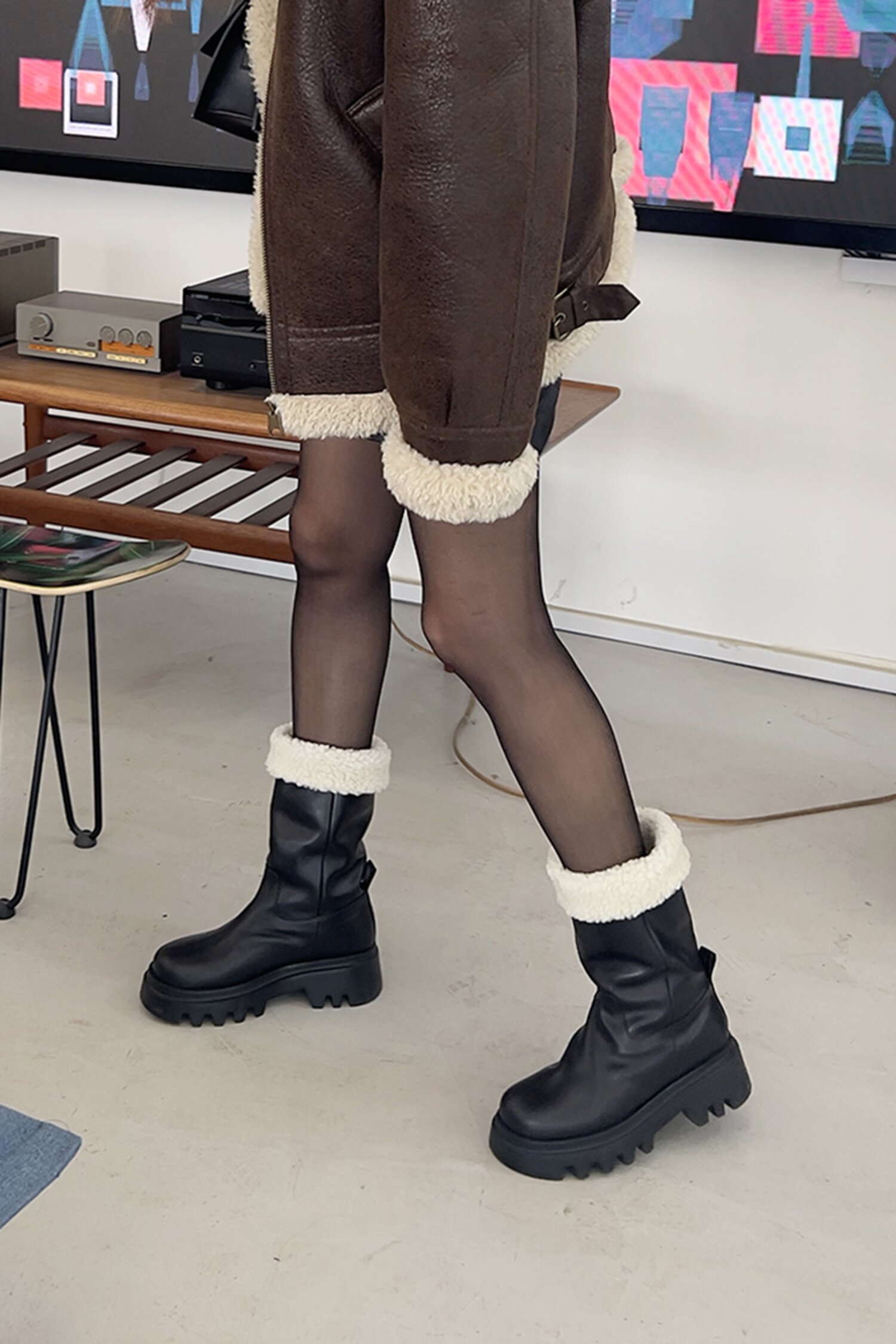 Thierry Shearling-lined Leather Boots