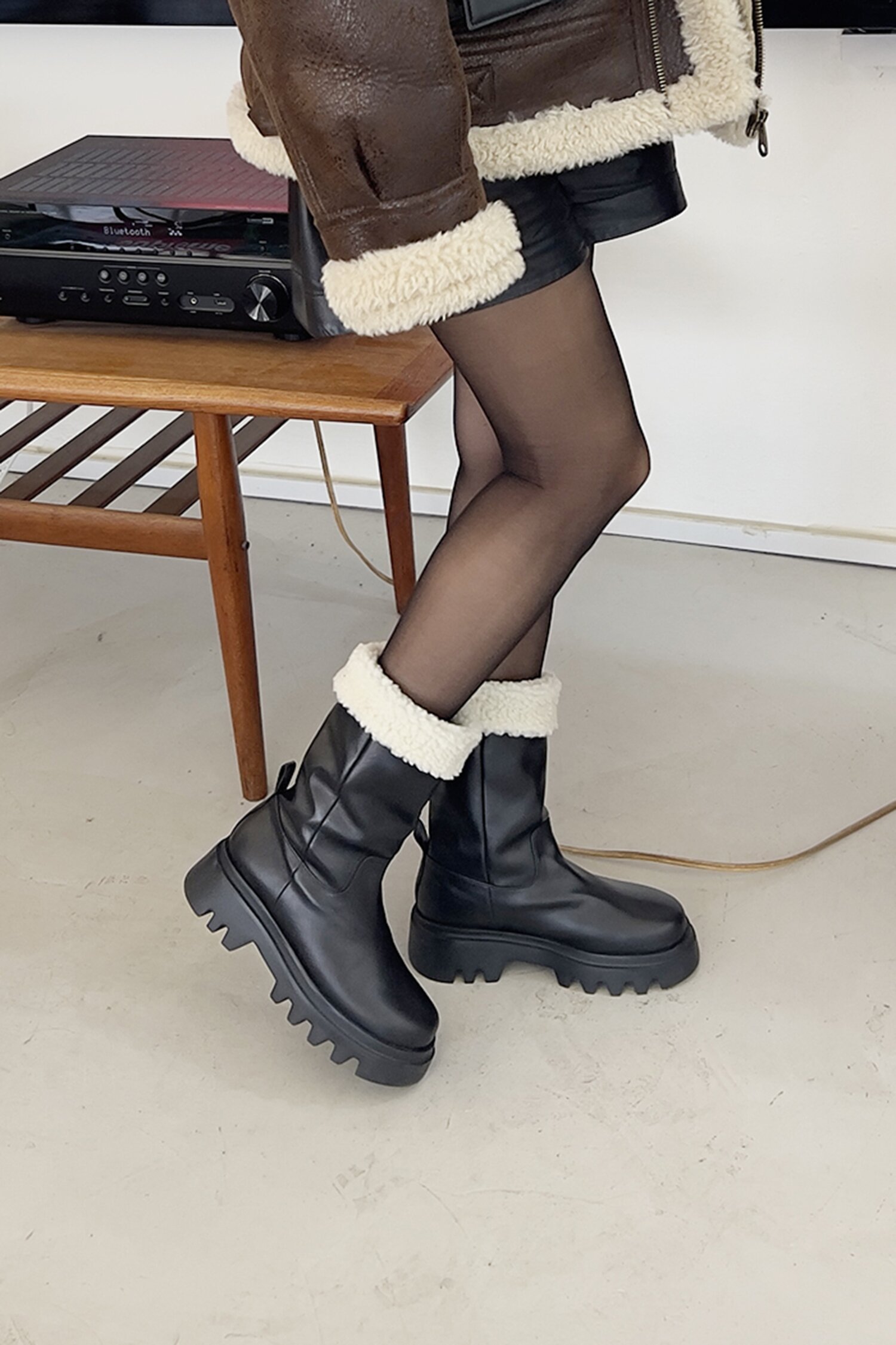 Thierry Shearling-lined Leather Boots
