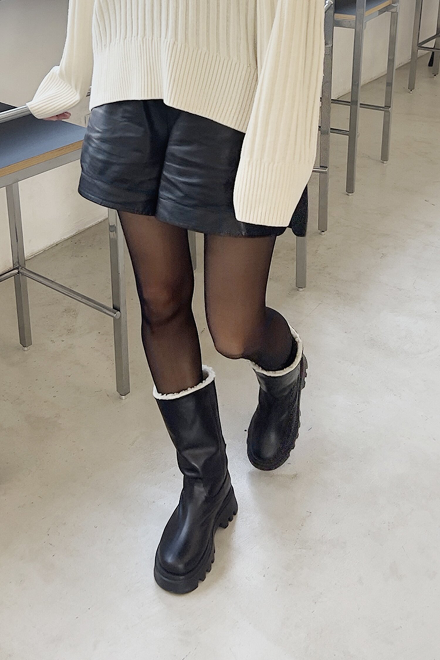 Thierry Shearling-lined Leather Boots