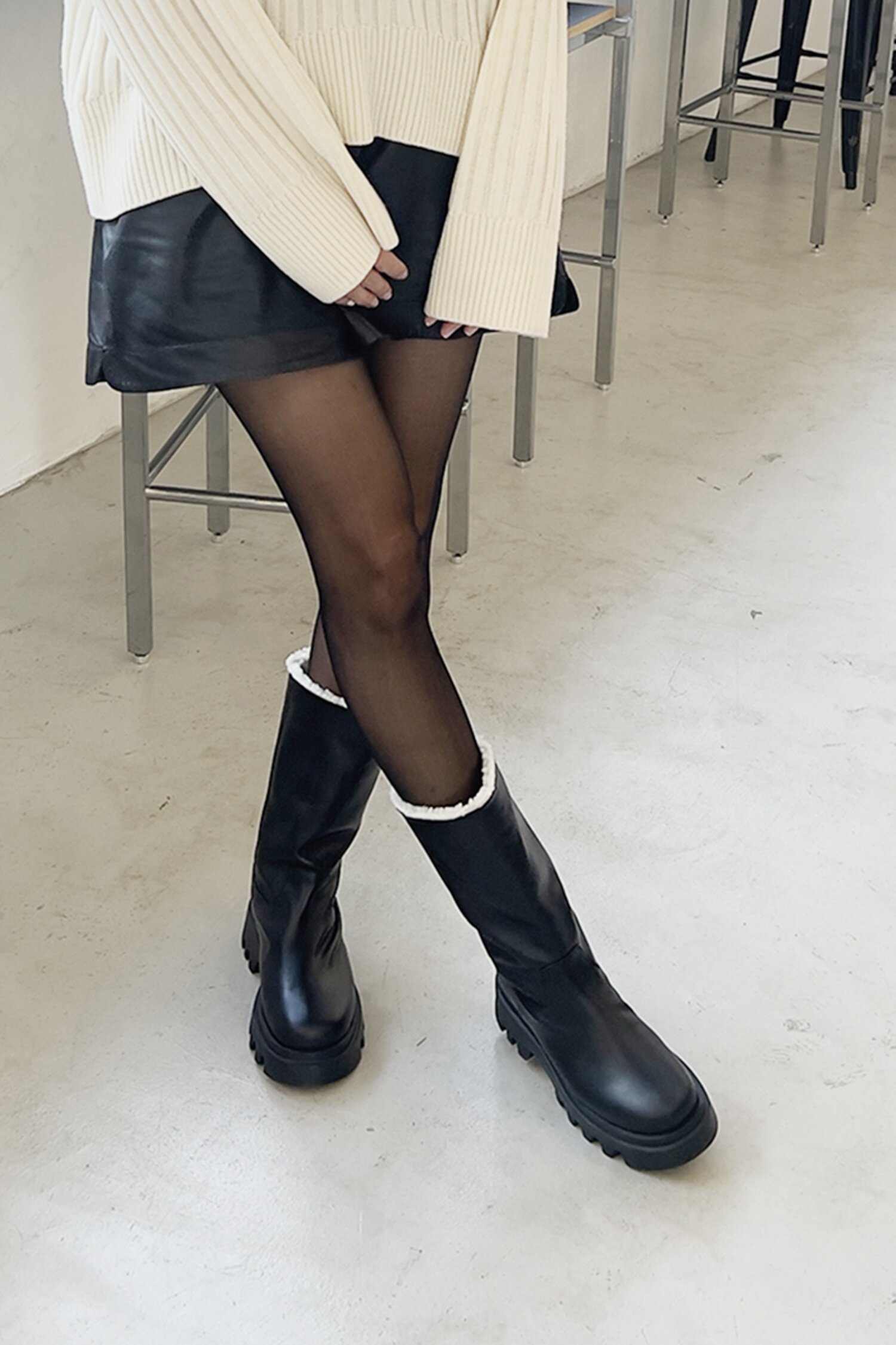 Thierry Shearling-lined Leather Boots