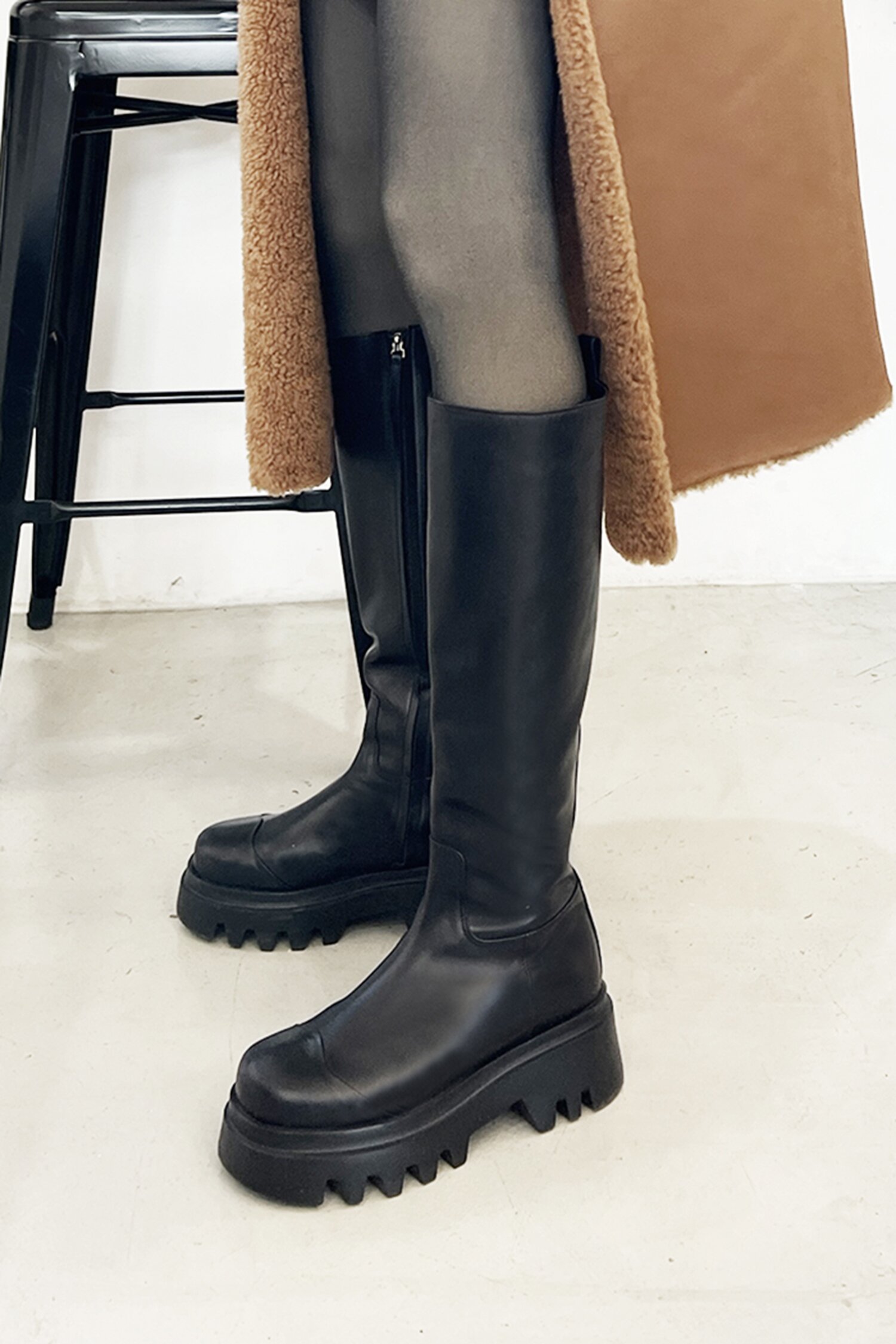 Theo Long Boots Leather Black