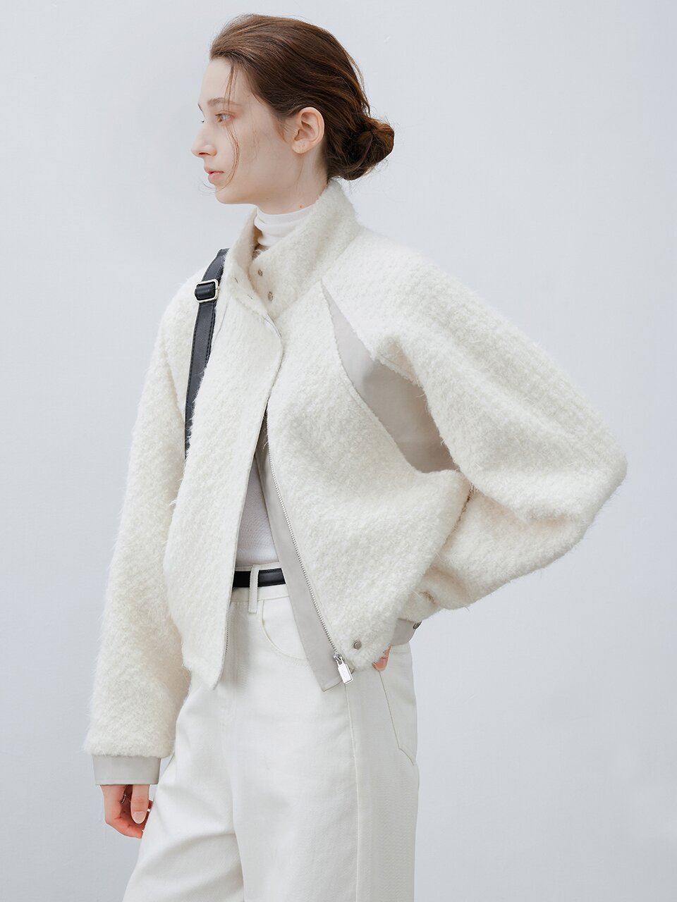 TG_Lambswool patchwork jacket