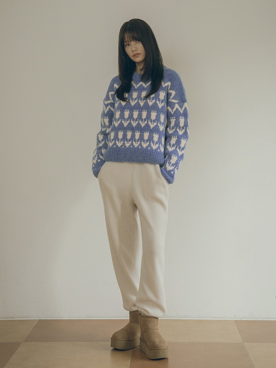 [1/17 예약발송]P3178 Knit jogger pants_Cream