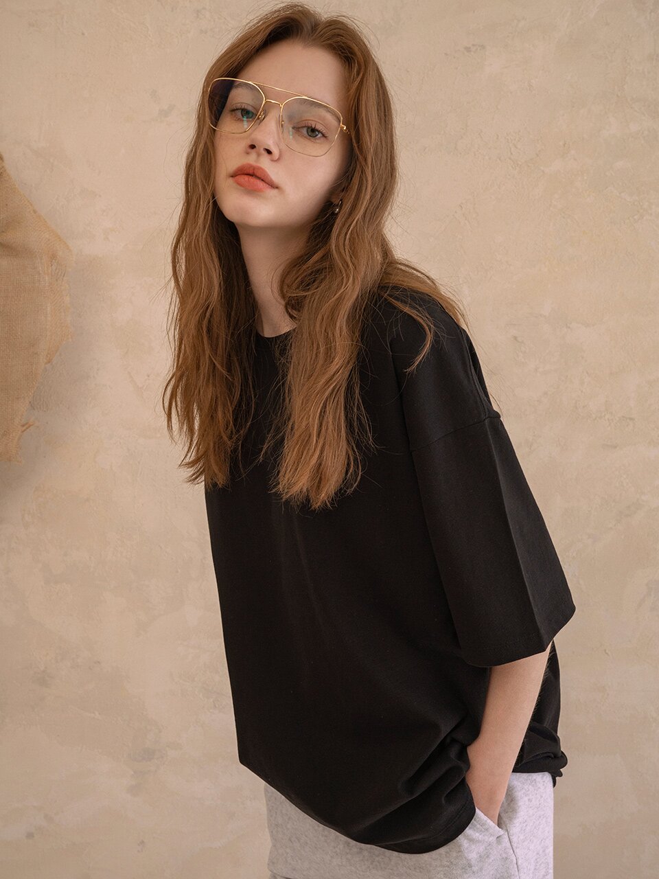 A3414 Boyfriend T-shirt_Black