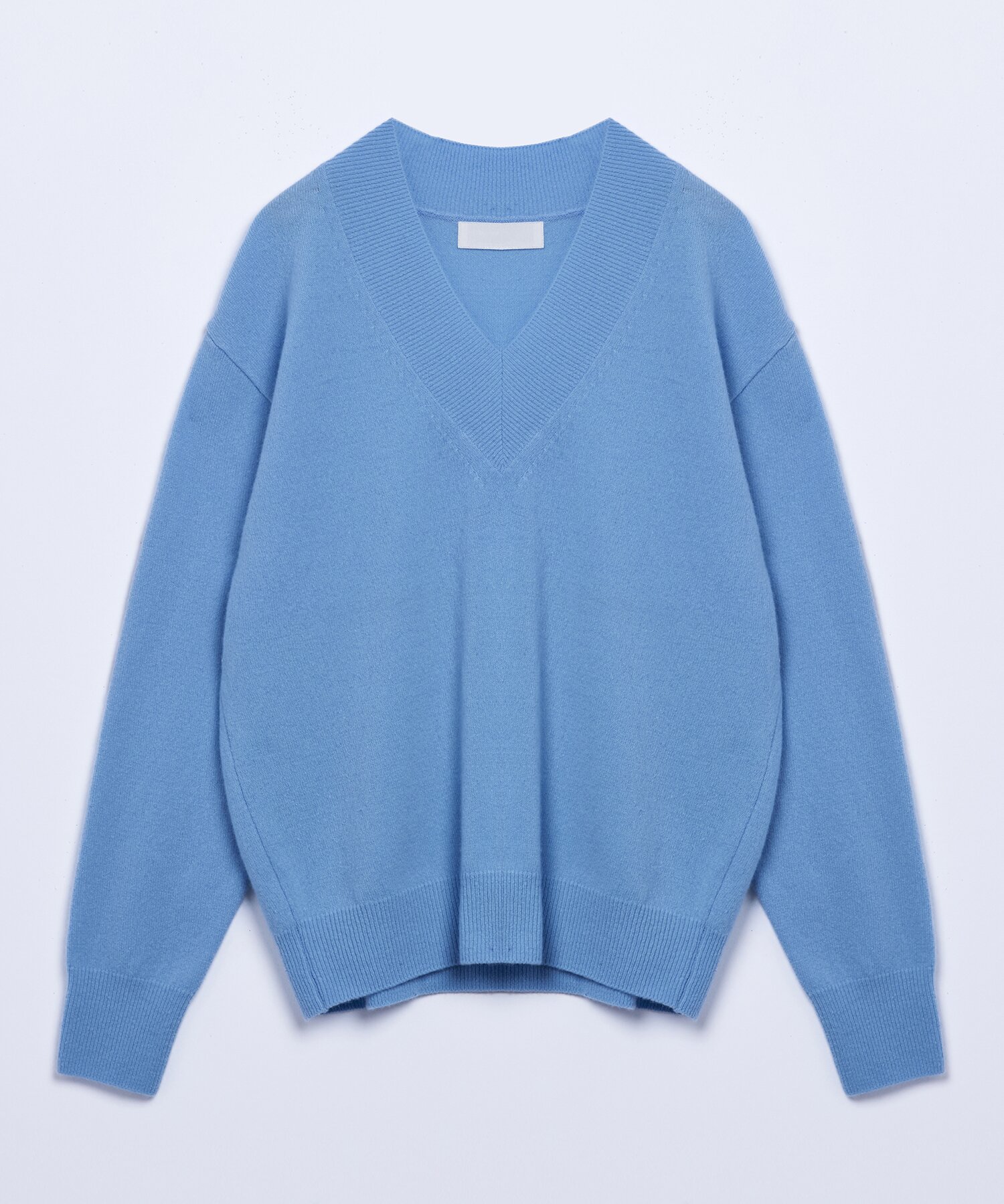 MODERN V-NECK KNIT_SKY BLUE