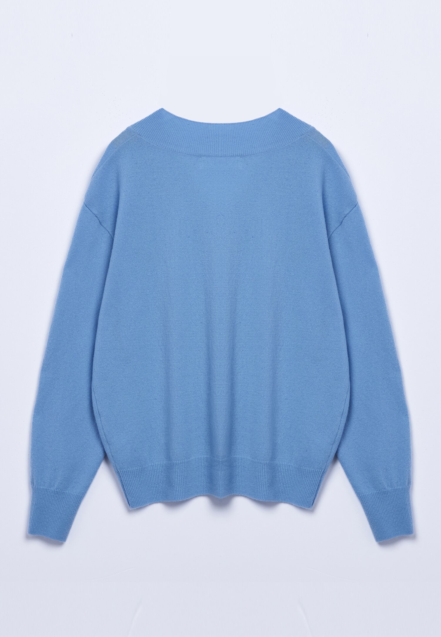 MODERN V-NECK KNIT_SKY BLUE