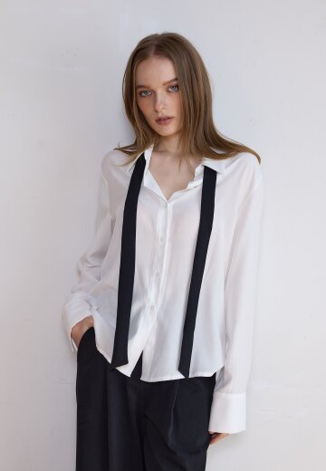 TIESET SIMPLE BLOUSE_IVORY