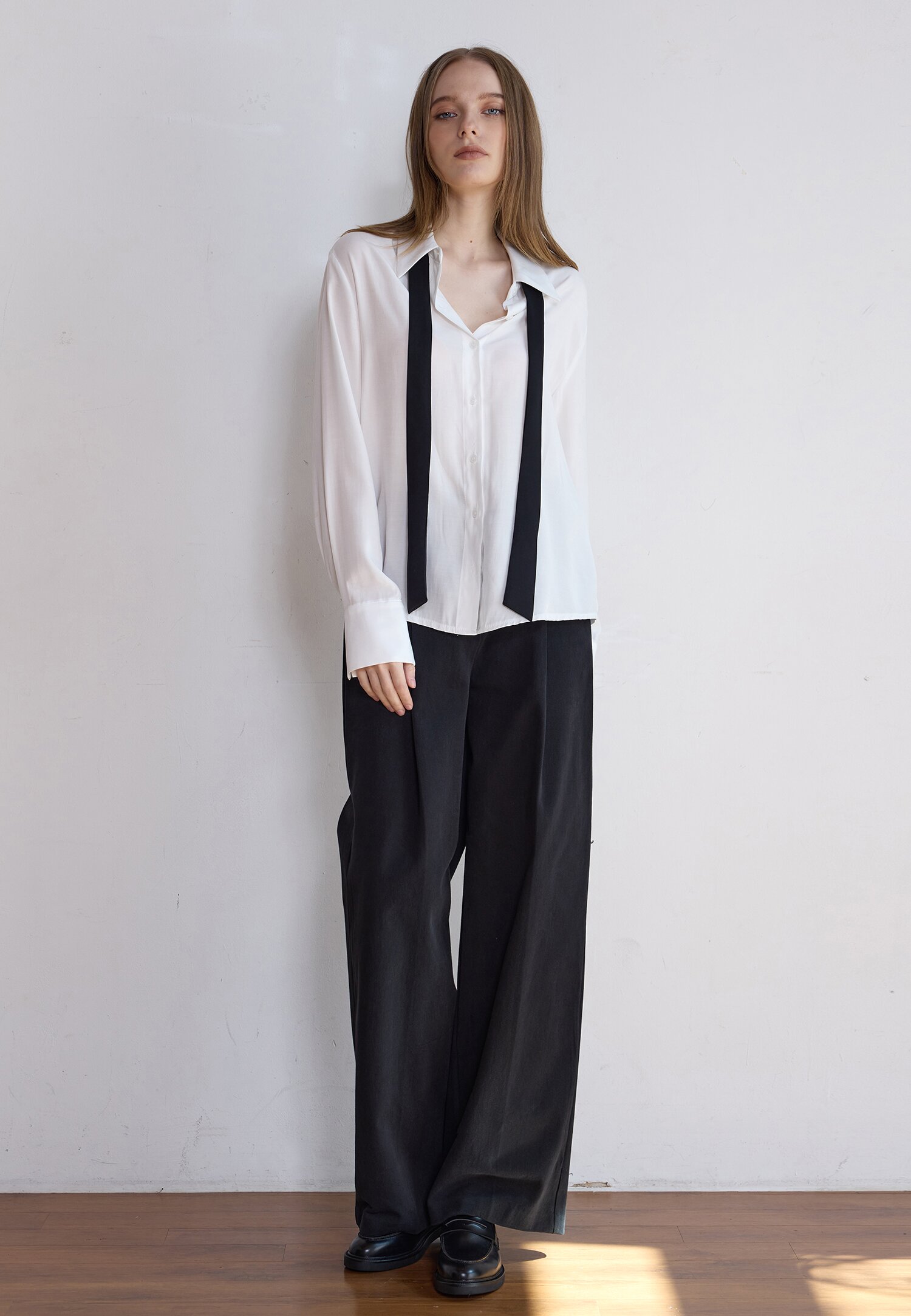 TIESET SIMPLE BLOUSE_IVORY
