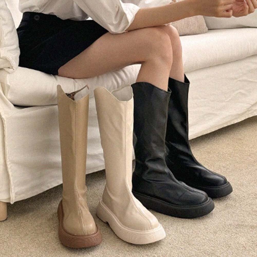 에브리데이 ED2413 마른 플랫폼 웨스턴 키높이 롱부츠