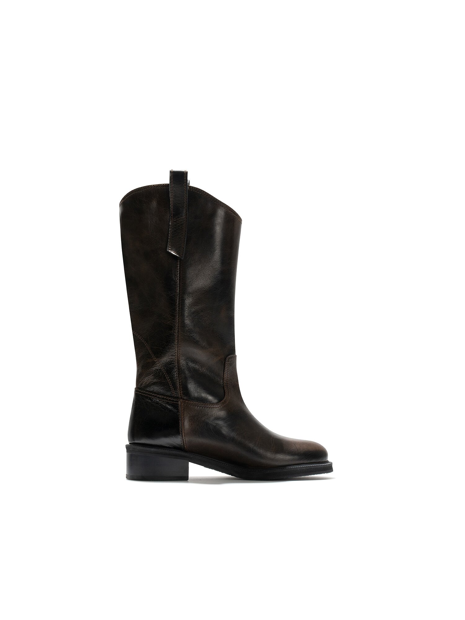 418C comfy western boots Brown _3cm