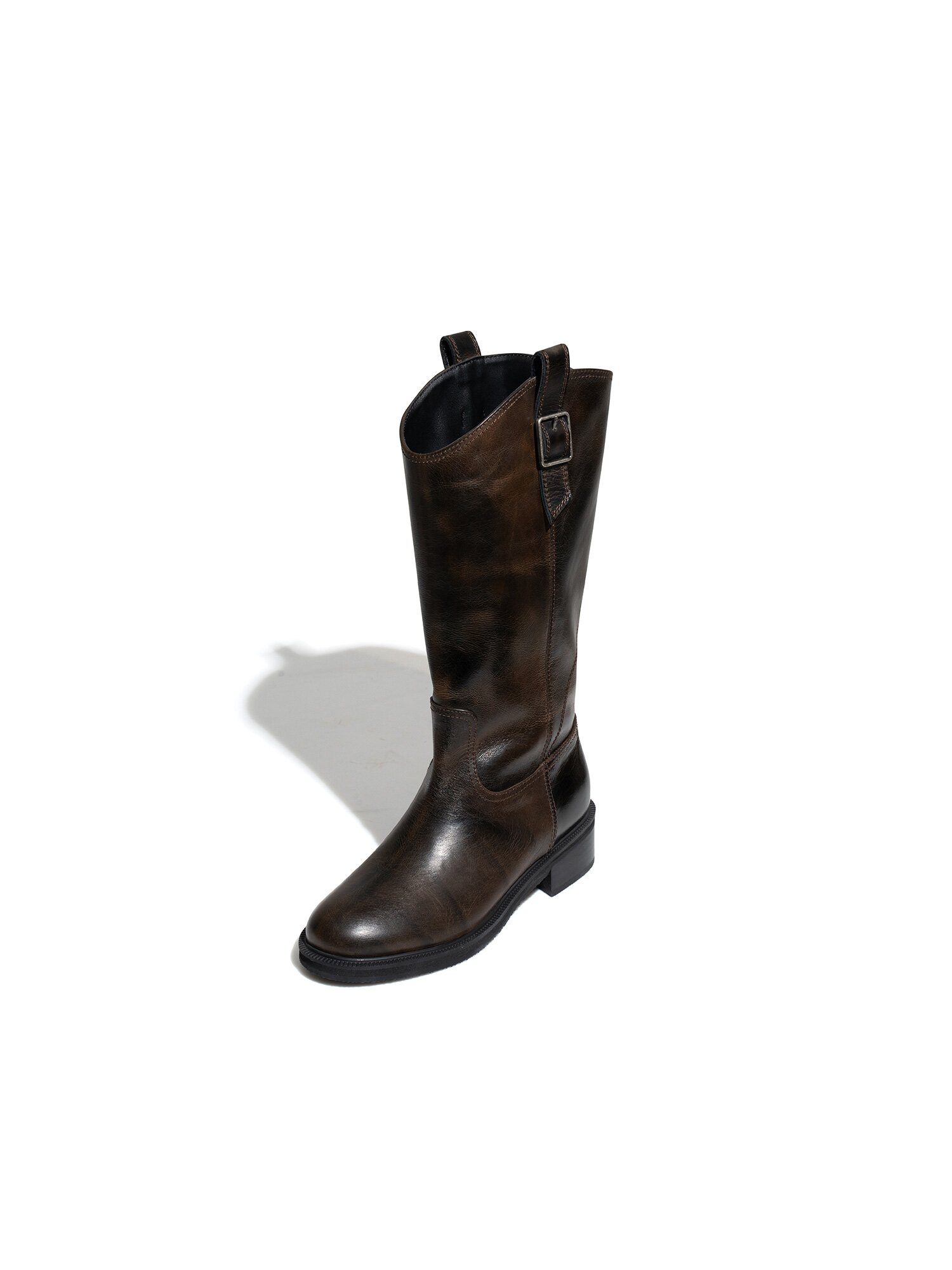 418C comfy western boots Brown _3cm